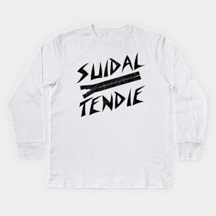 Suidal Tendie Meme Kids Long Sleeve T-Shirt